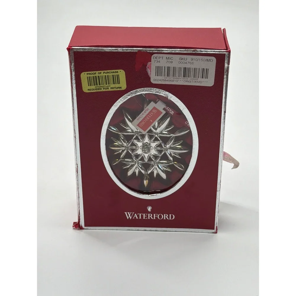 Waterford 2011 Silver Snowflake Christmas Ornament Dated‎ Star 155533 NIB